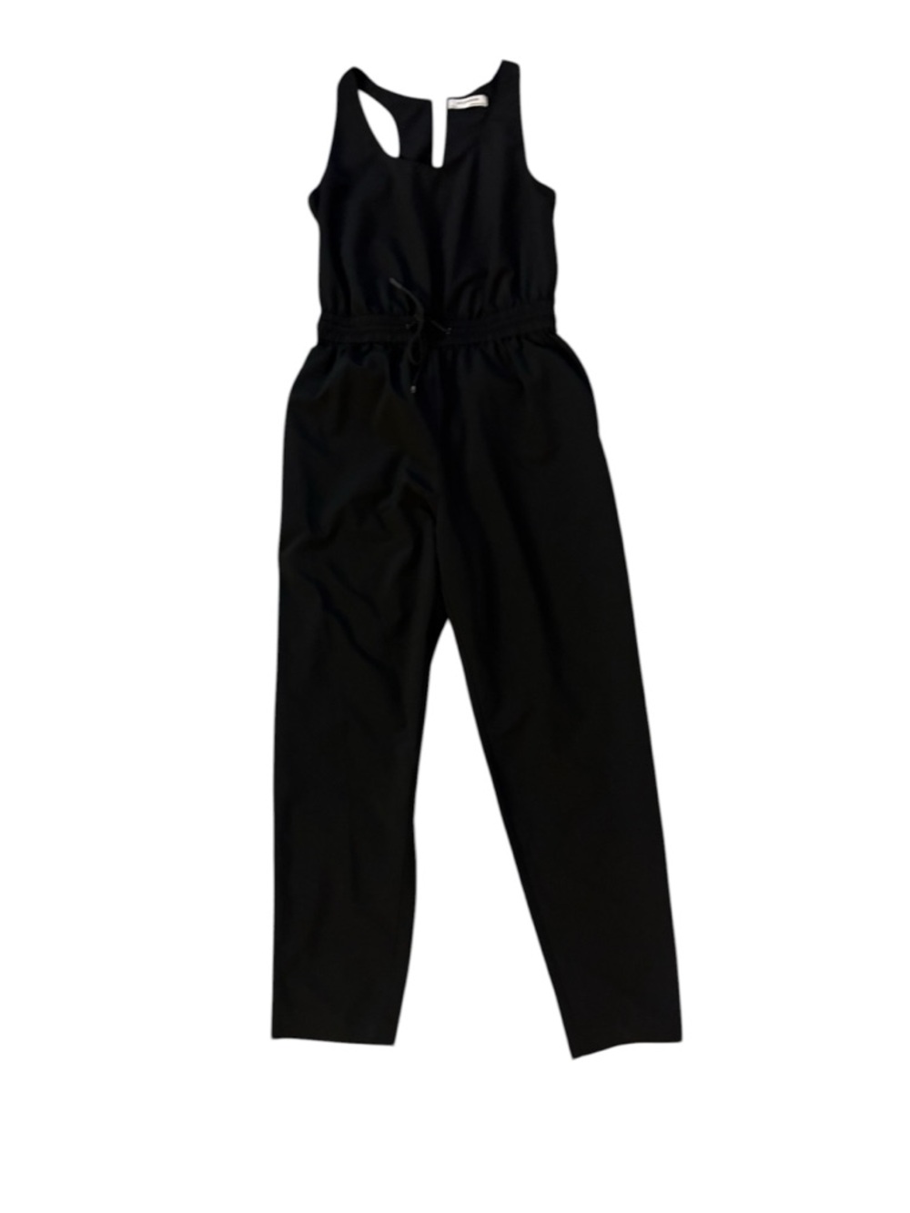 Banana Republic Black Sleeveless Drawstring Jumpsuit